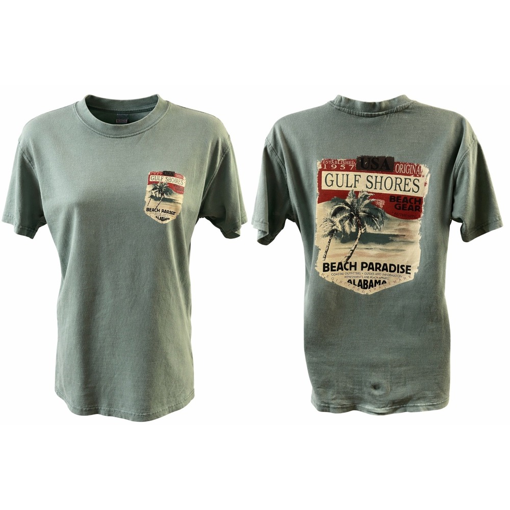 Gulf Shores Beach Paradise Alabama T Shirt Short Sleeve Graphic Tee Unisex Small